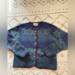 Vintage Tally Ho 100% wool cardigan